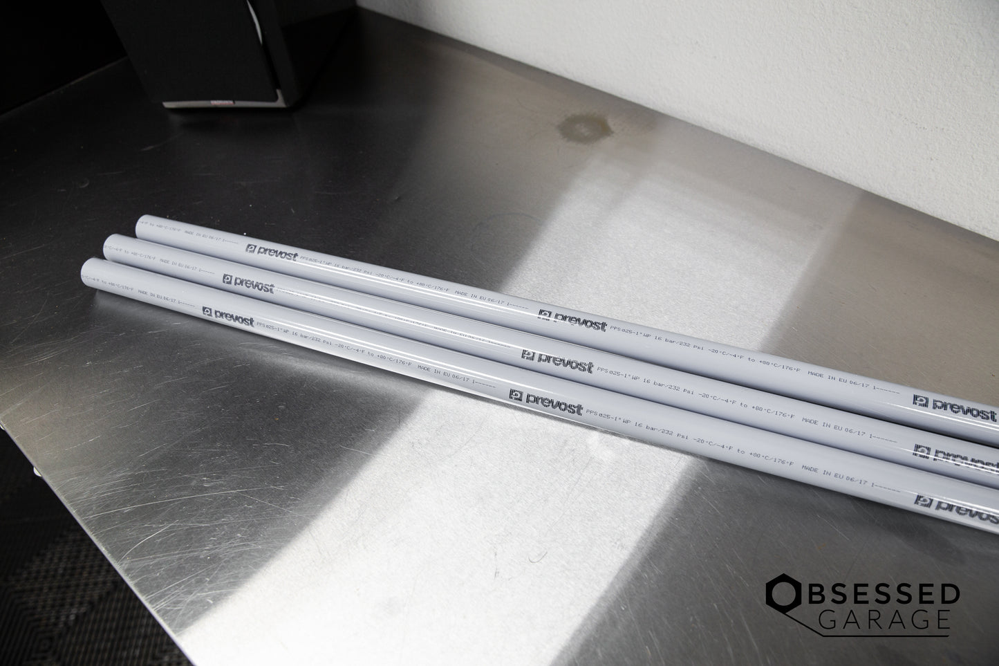 Prevost Piping System 1" Gray Aluminum Pipe