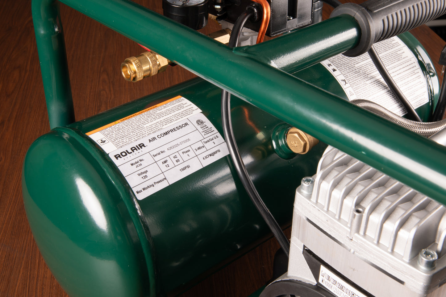 Rolair JC20 2 HP Oil-Free Direct Drive Air Compressor