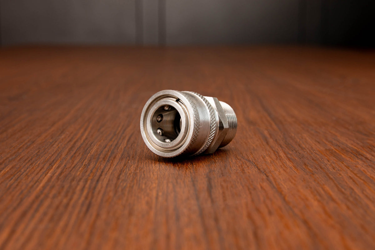 Stainless Steel M22 Male (15mm) to 3/8" QD Coupler