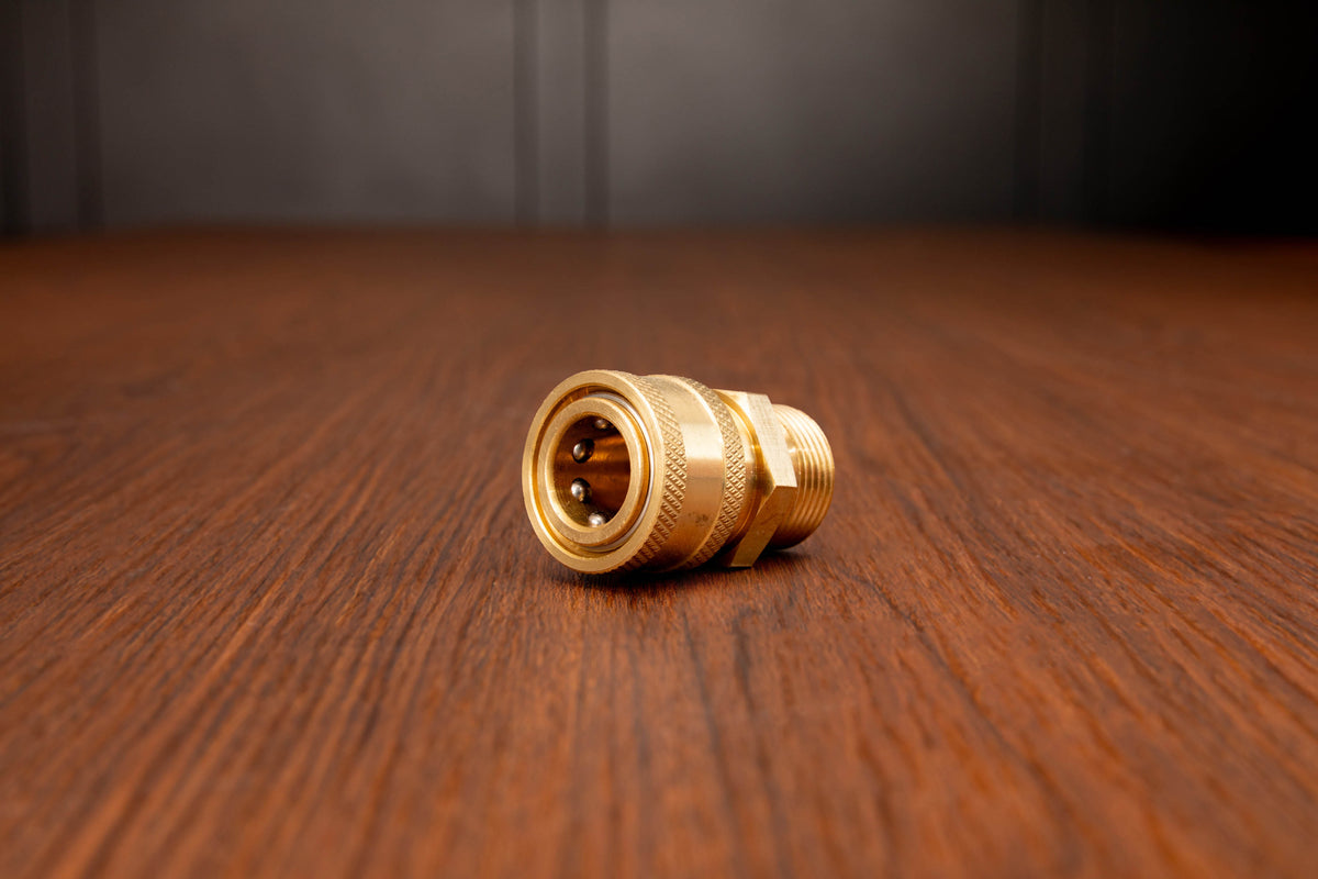 Brass M22 Male (15mm) to 3/8" QD Coupler