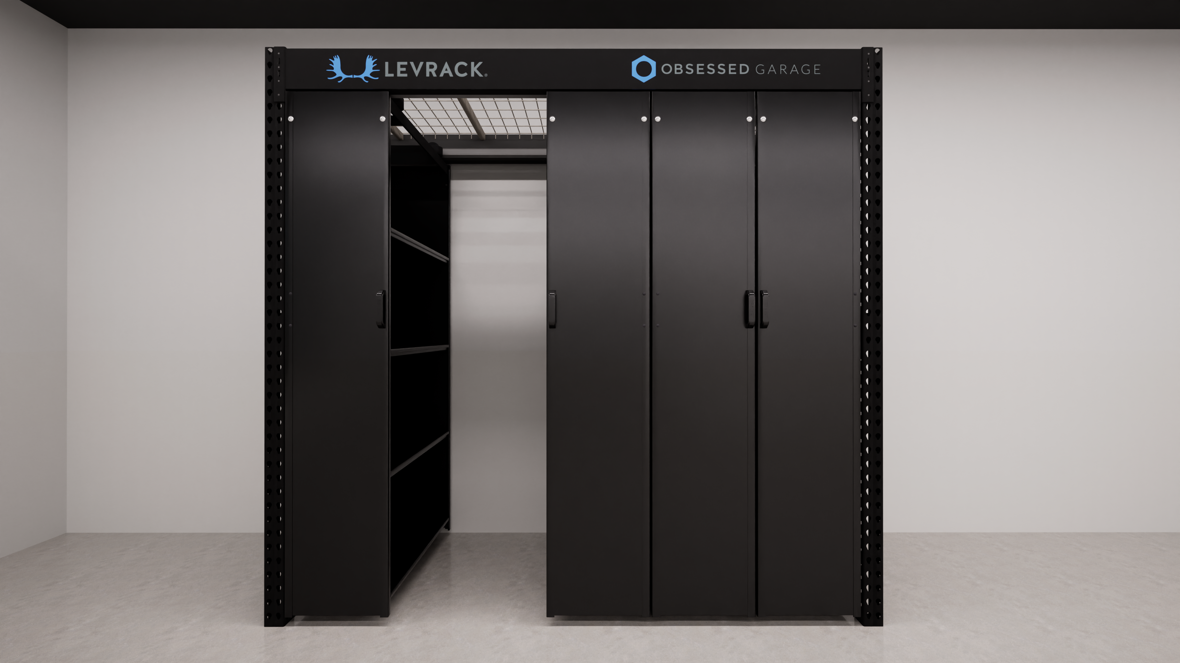 Levrack Storage Solution - OG Edition - Black with Black Handles ...
