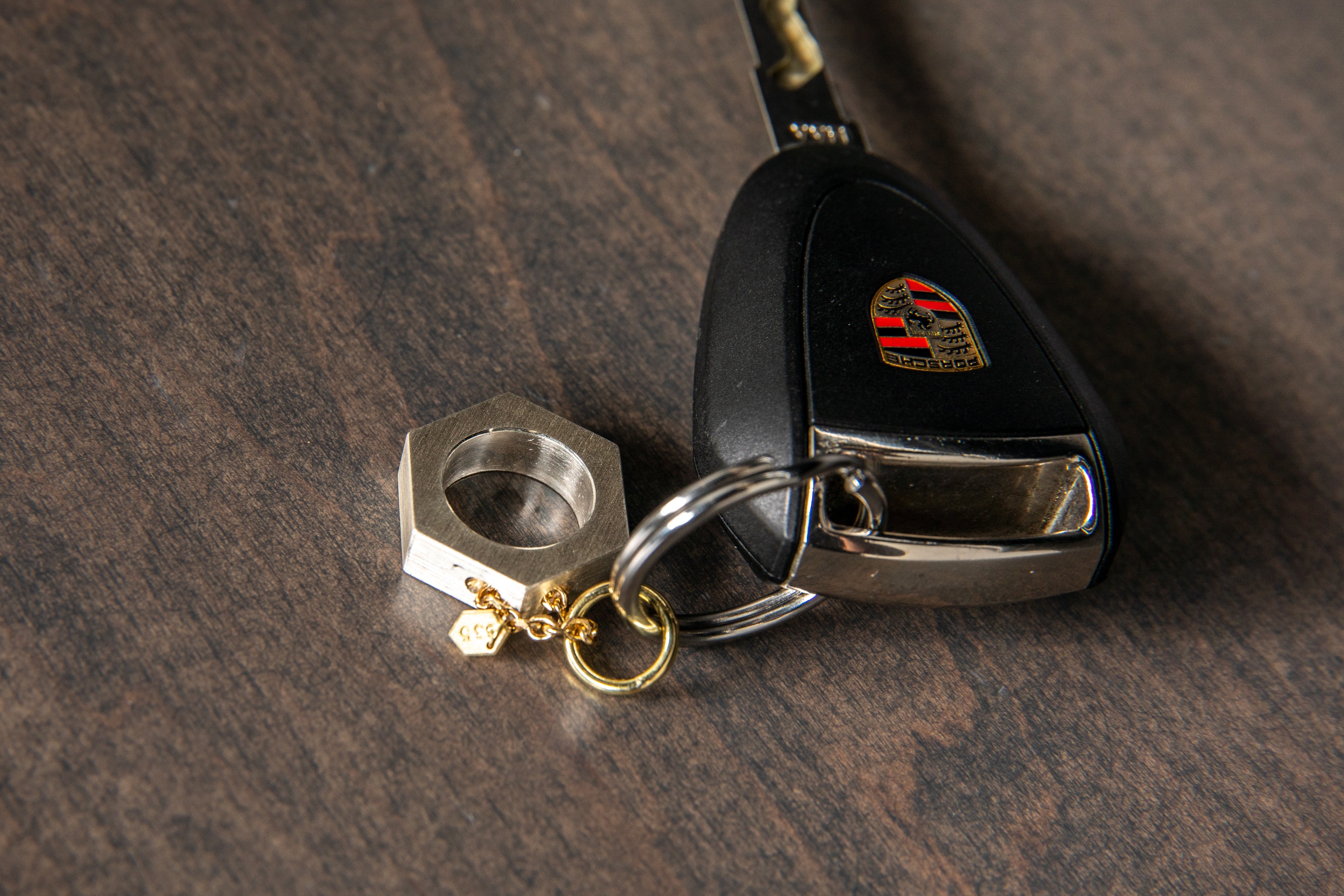 Hex Key Chain Silver Car Key Chains Obsessed Garage Store