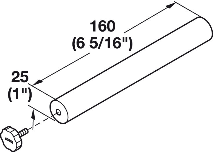 Hafele Round Post For Fineline Base Plate