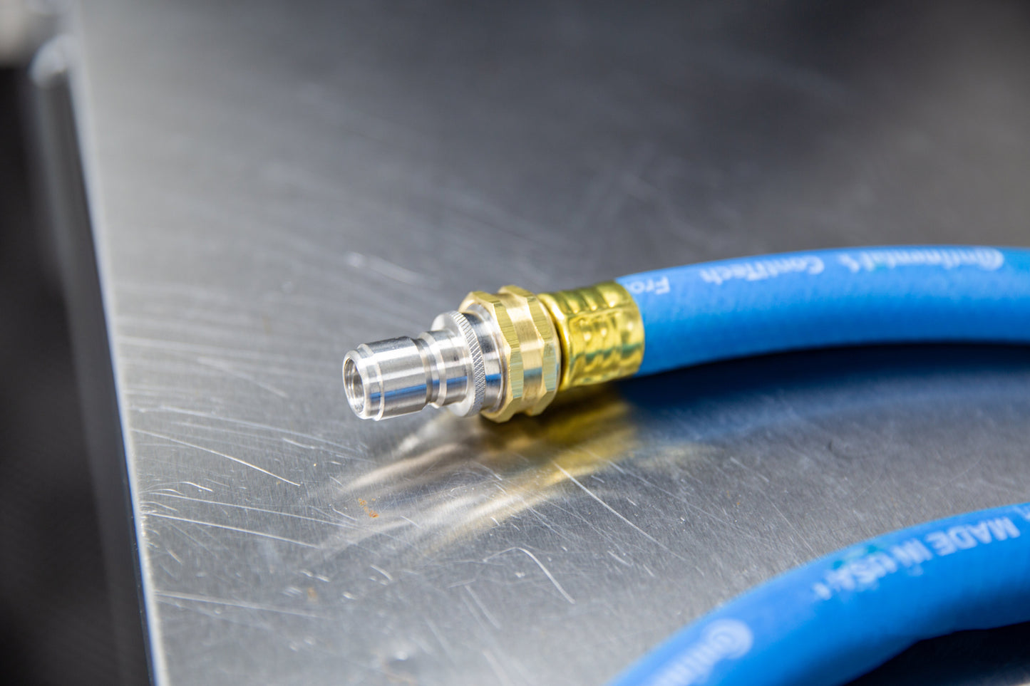 Stainless Steel Garden Hose 3/4ā Male QD Plug