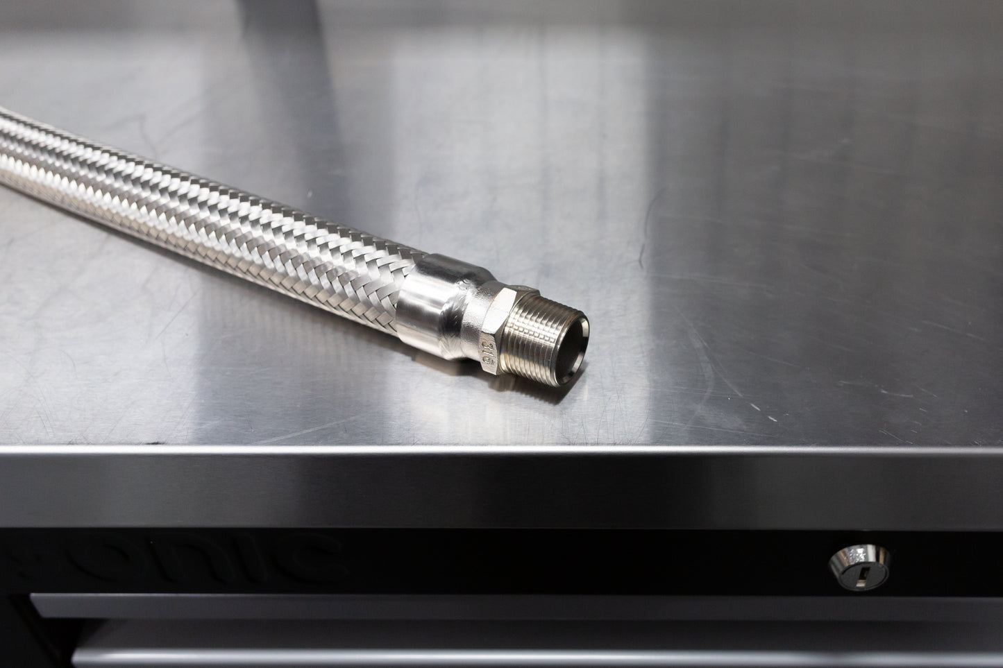 Stainless Bucket Filler or Inlet Hose (3/4" NPT Male to Male)