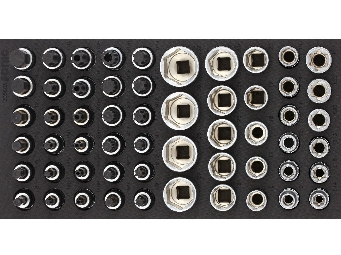 Sonic Foam System - Bit Socket Set 1/2" - 56 Pieces - 1/3 (Small)
