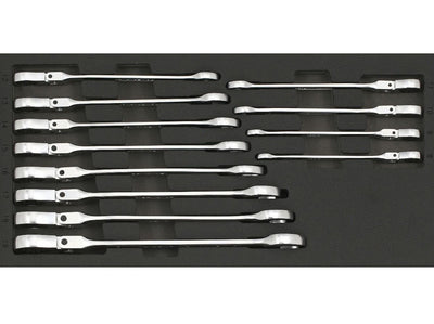 Sonic Foam System - Flexible Ratcheting Wrench Set 12pt - 12 Pieces - 1/3 (Small)