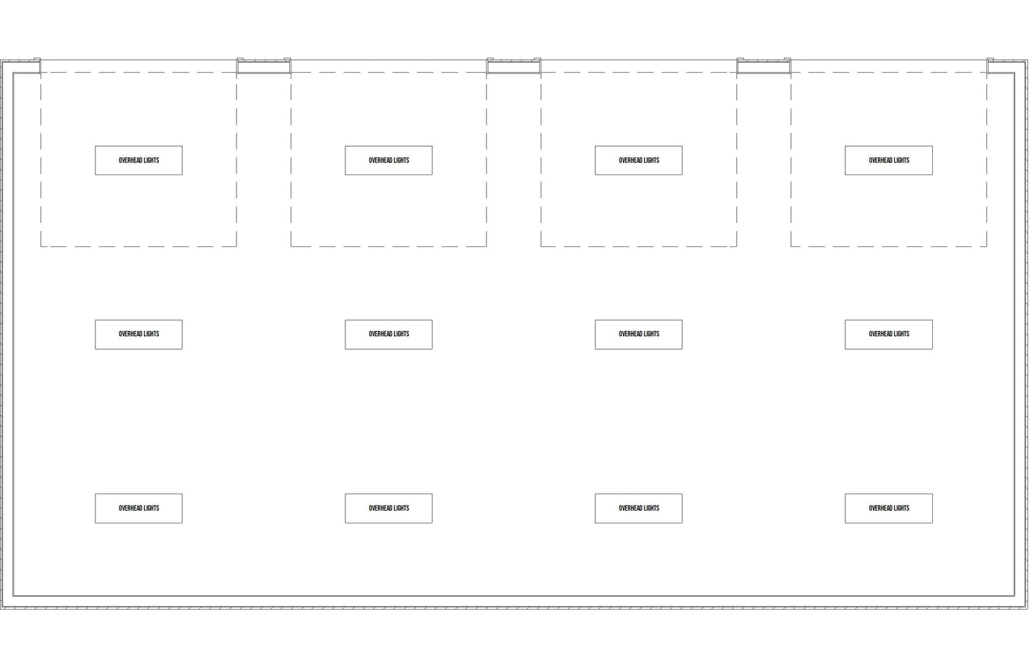 Basic Four Car Garage Lighting Solution