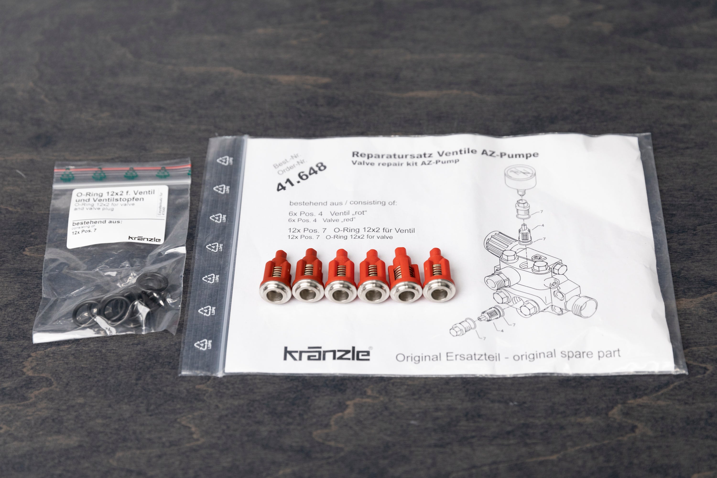 Kranzle Pressure Washer Valve Rebuild Kit for AZL-Series Pumps