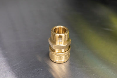 Brass M22 Male (14mm) to 3/8" QD Coupler