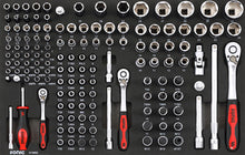 Sonic Foam System - Bit Socket Set 1/4", 3/8", 1/2" - 139 Pieces - 26" (Medium)