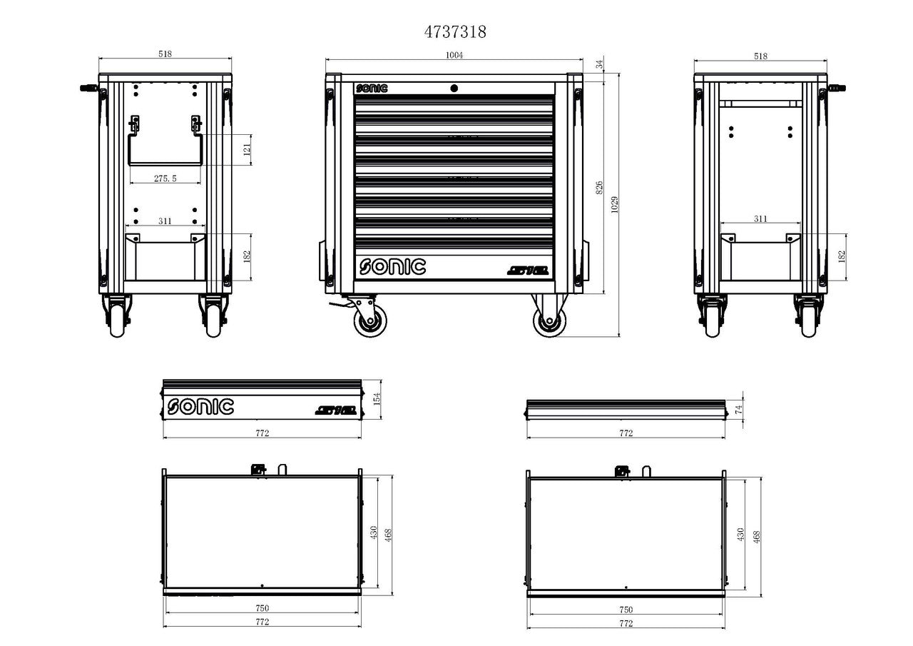 NEXT S12 TOOLBOX - 8 DRAWERS