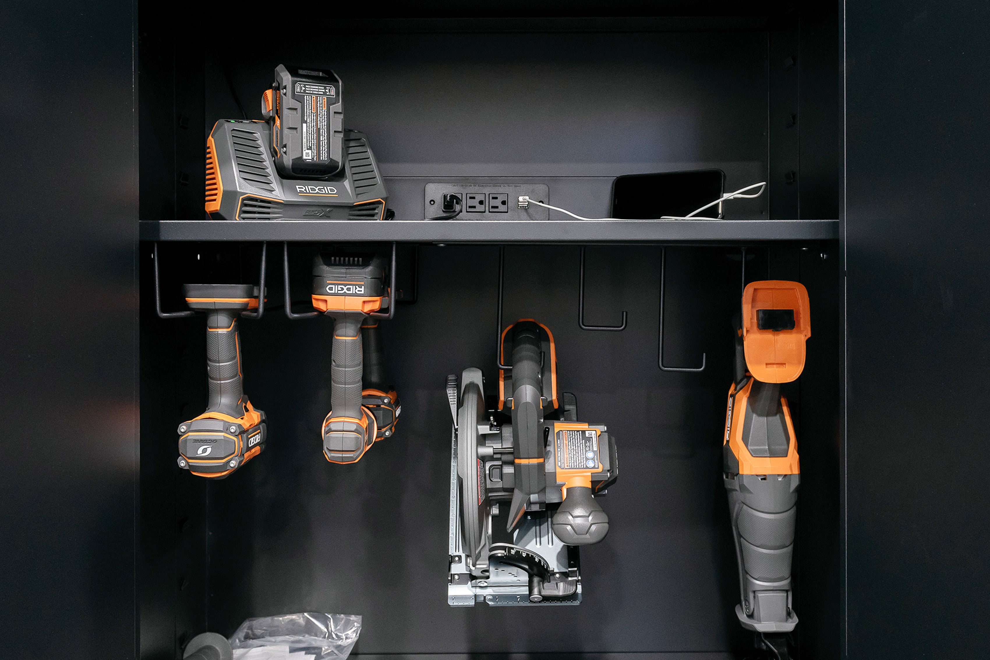 ProSlat Fusion Plus Charging Shelf for Tool Storage and