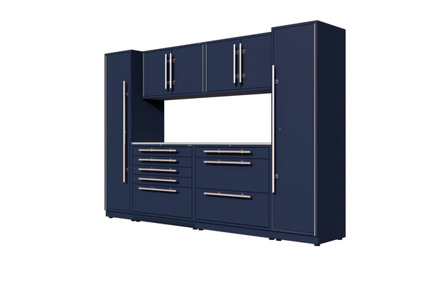 ProSlat LUX Preconfigured Cabinet Array for an Upscale Garage