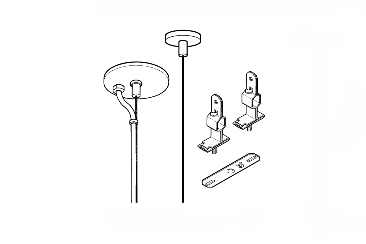 Obsessed Garage Linear Light Fixture Suspension Cables