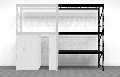 Levrack Workstation Plus w/ Overhead Storage