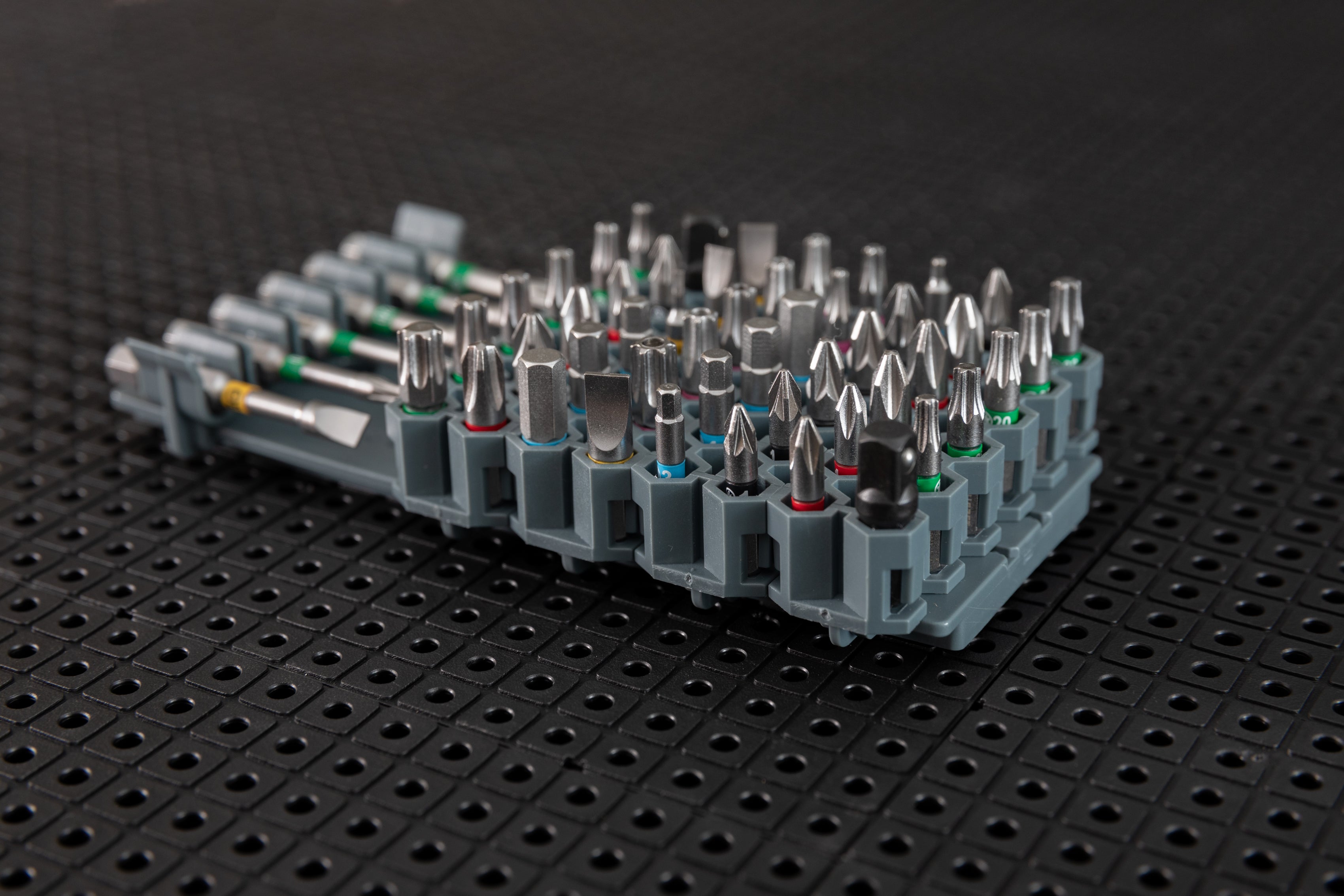 Tool Grid Bit Holder Set for Organized Storage and Easy Access