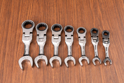 Flex-Head Ratcheting Shorty Wrench Kit