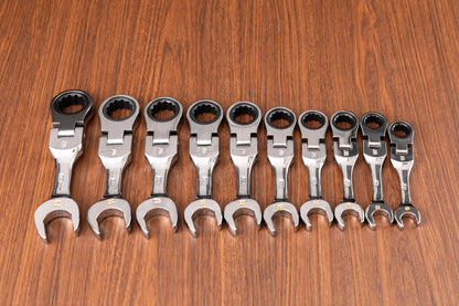 Flex-Head Ratcheting Shorty Wrench Kit