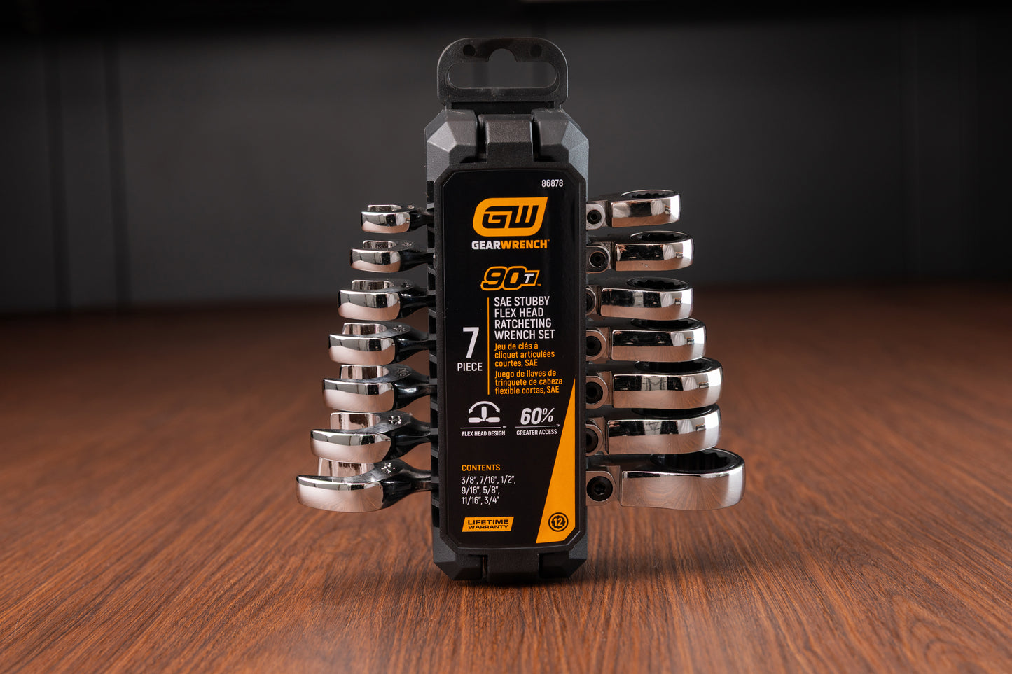 Flex-Head Ratcheting Shorty Wrench Kit