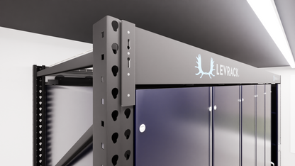 Levrack Storage Solution - Obsessed Garage Edition - Blue With Silver Handles