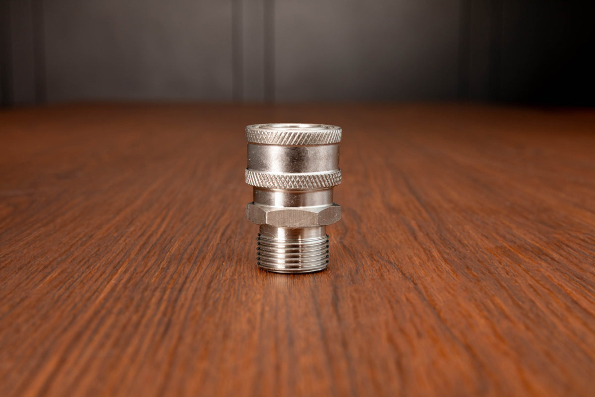 Stainless Steel M22 Male (15mm) to 3/8" QD Coupler