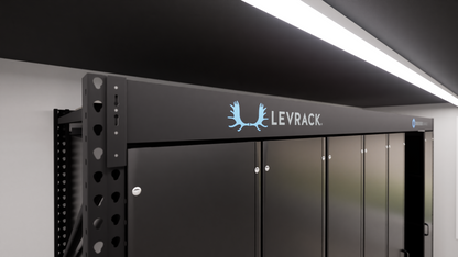 Levrack Storage Solution - Obsessed Garage Edition - Black With Black Handles