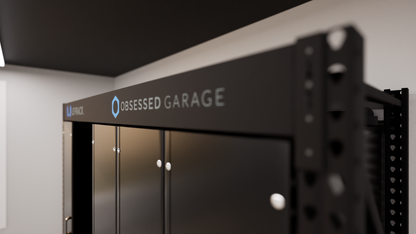 Levrack Storage Solution - Obsessed Garage Edition - Black With Black Handles