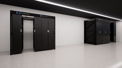 Levrack Storage Solution - Obsessed Garage Edition - Black With Silver Handles