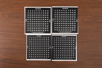 Tool Grid Identification Labels