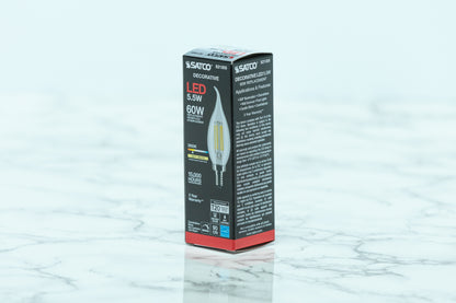 Satco Candelabra LED Light Bulb - S21305 - Decorative Bulb