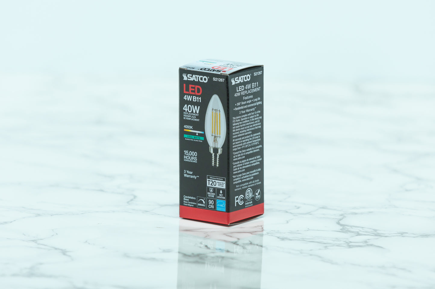 Satco Candelabra LED Light Bulb - S21267 - Decorative Bulb