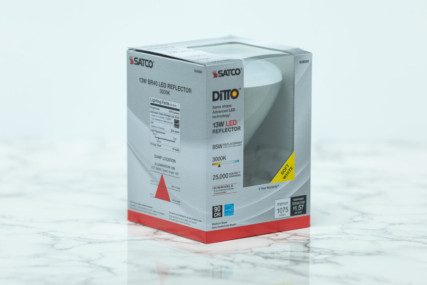 Satco Recessed Can LED Light Bulb - S28580 - 3000K