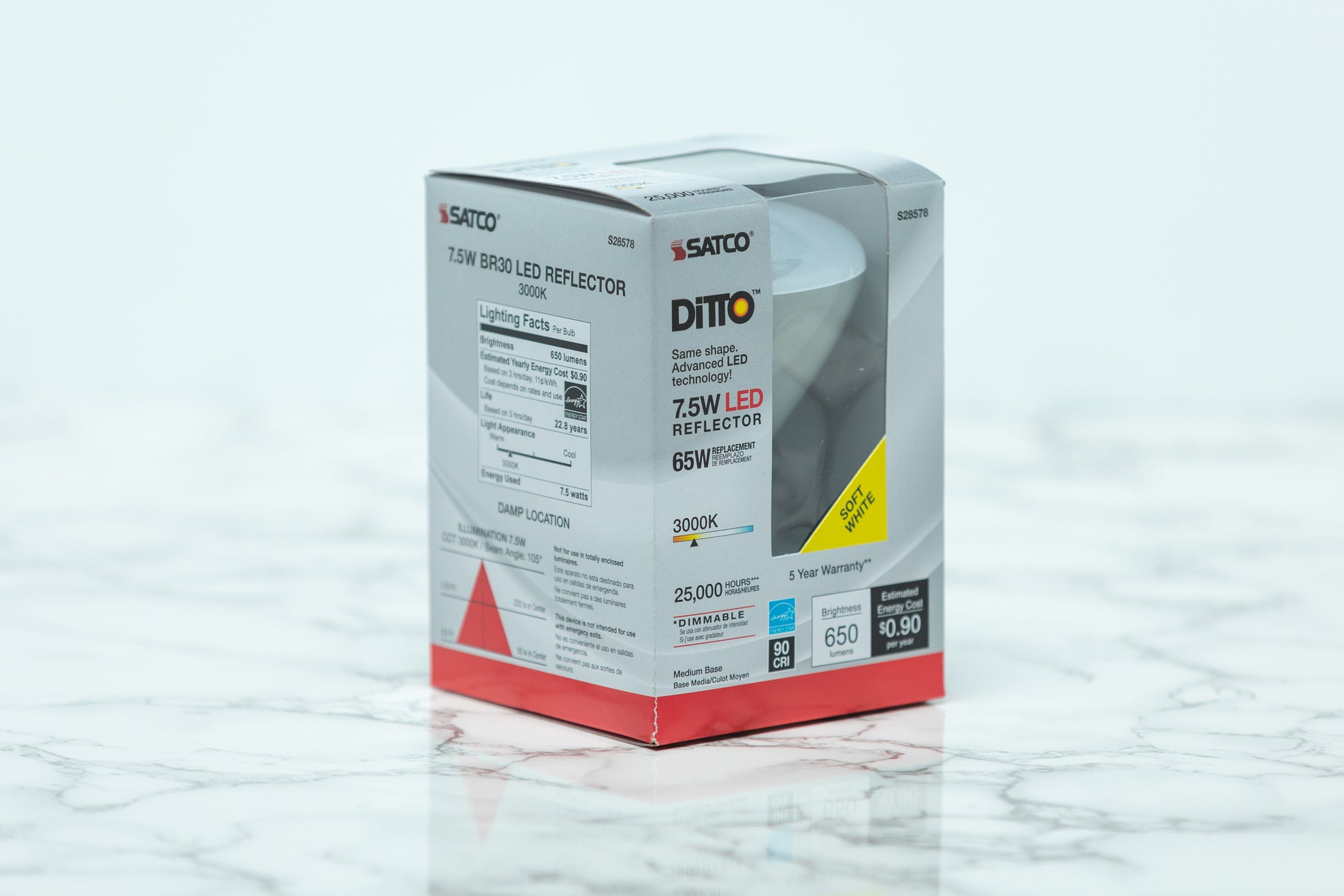 Satco Recessed Can LED Light Bulb - S28578 - 3000K