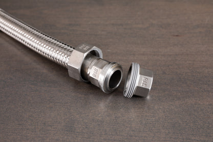 Stainless Steel Inlet Hose for Prevost Piping Kit (3/4" NPT Male to Female)