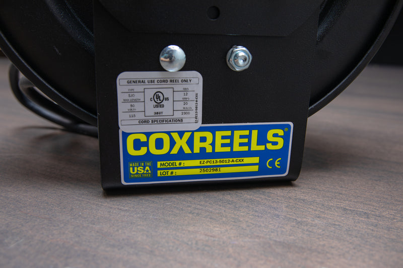 Retractable Extension Cord Reel, Cox Power Cord Reel