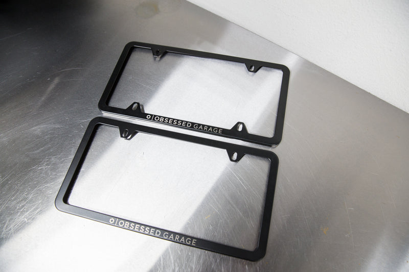 Obsessed Garage Stainless Steel License Plate Frame