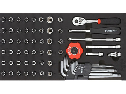 Sonic Foam System - Flank Socket Set 1/4" - 61 Pieces - 1/3 (Small)