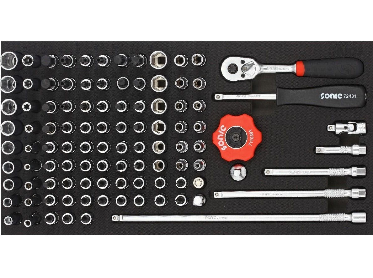 Sonic Foam System - Bit Socket Set 1/4" - 102 Pieces - 1/3 (Small)