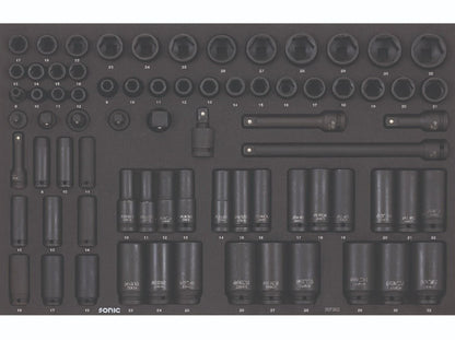 IMPACT SOCKET SET 3/8", 1/2"