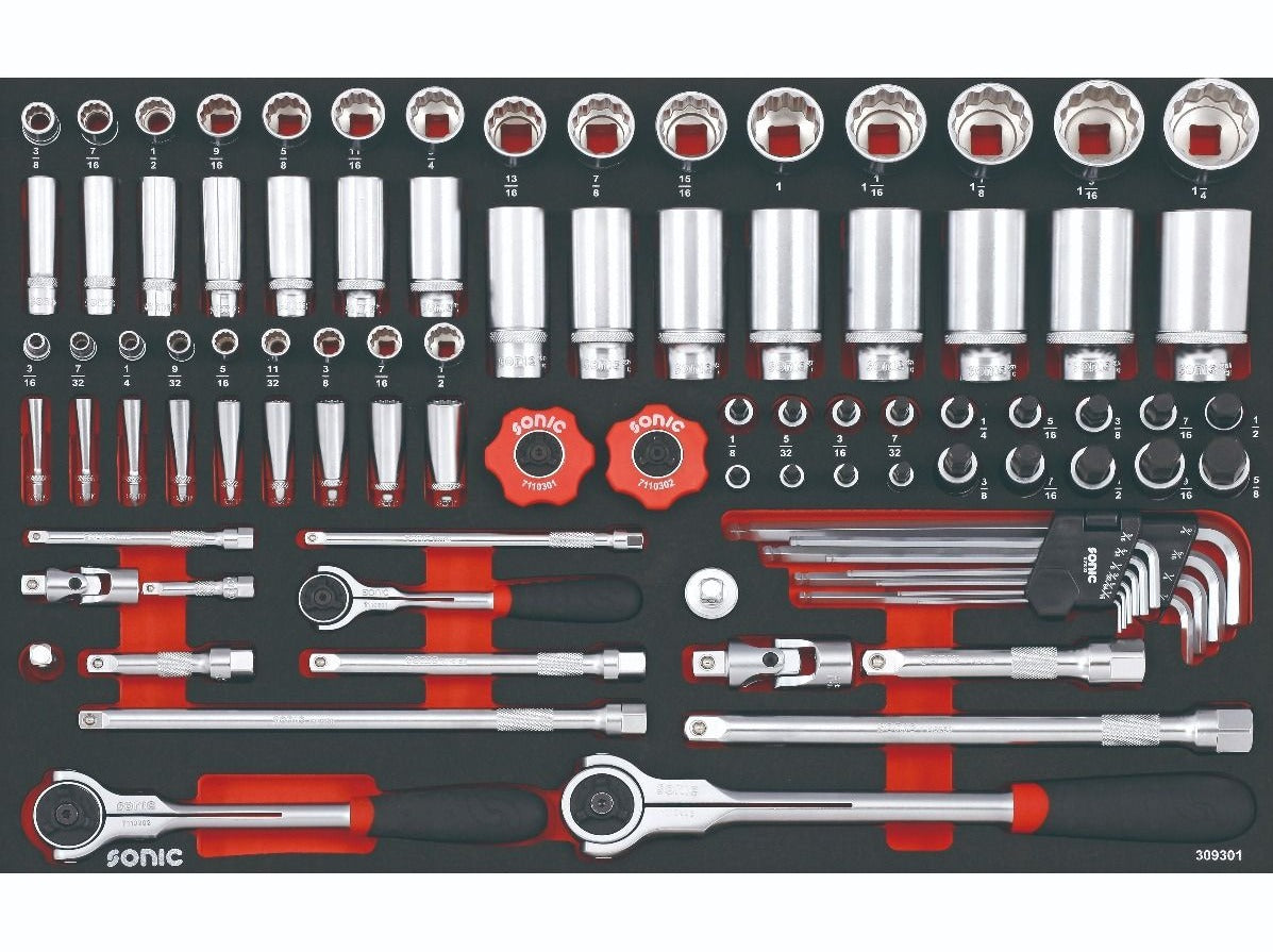 Socket Set 1/4", 3/8", 1/2"