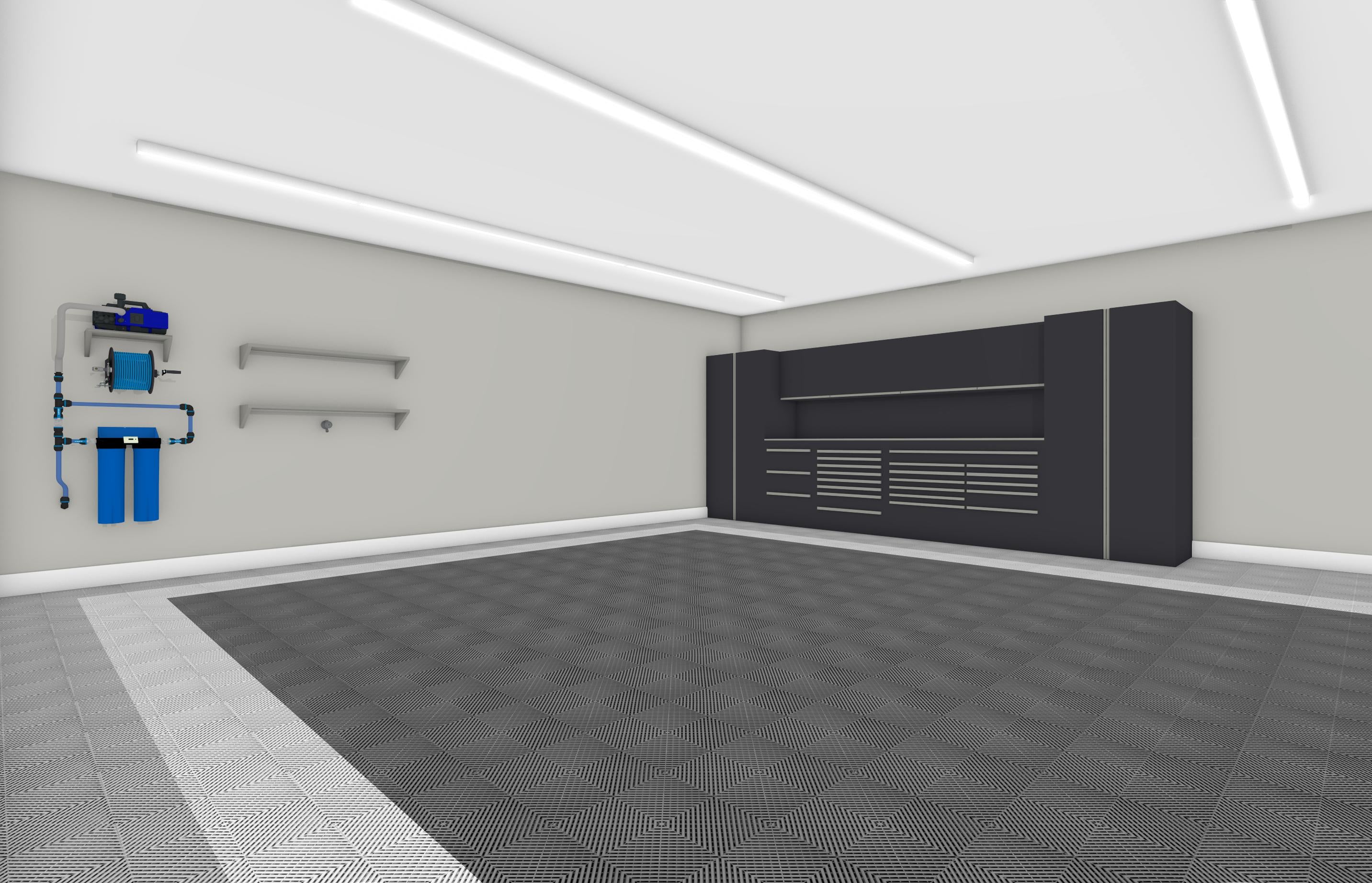 Swisstrax Modular Flooring System for Four-Car Garages - Durable