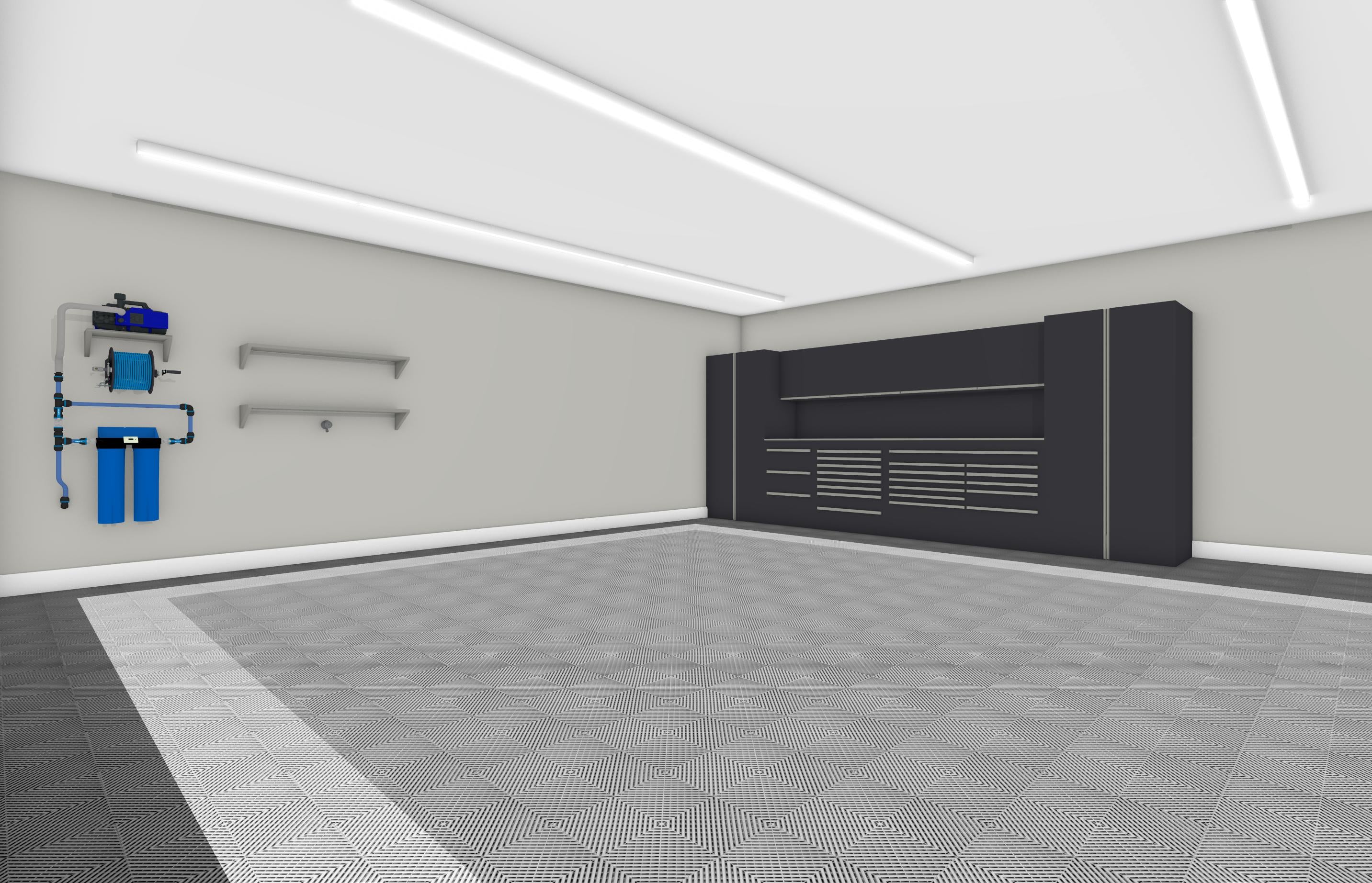 Swisstrax Modular Flooring System for Four-Car Garages - Durable