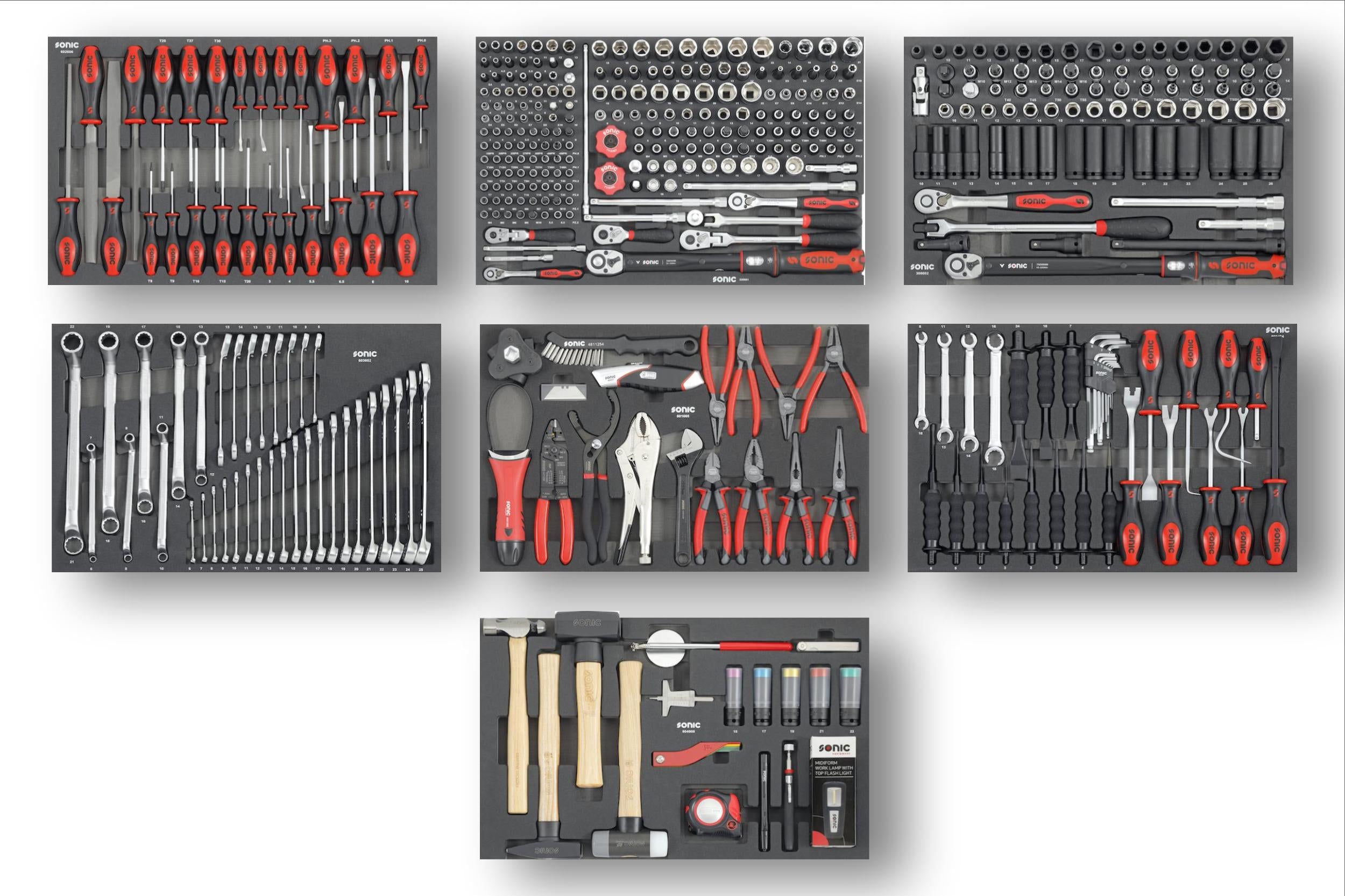Sonic Tools Foam Inlay Package for Comprehensive Tool Organization