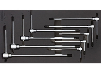 Sonic Foam System - Hexagon Key Wrench Set 3 Tip T-Handle - 9 Pieces - 1/3 (Small)