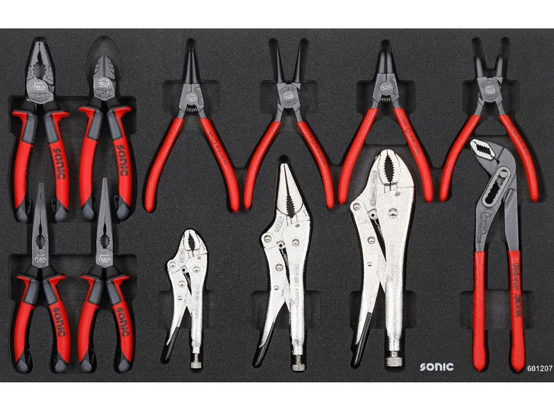 12 pc Snap Ring Pliers Set (Red)