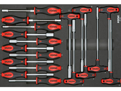 Sonic Foam System - Socket Screwdriver Hex & Grips Key Set - 18 Pieces - 26" (Medium)