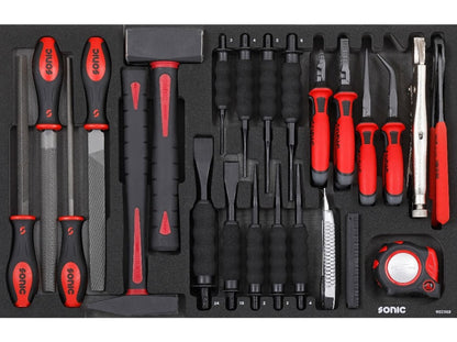Sonic Foam System - Chisel, Hammer, Pliers, File Set - 23 Pieces - 26" (Medium)