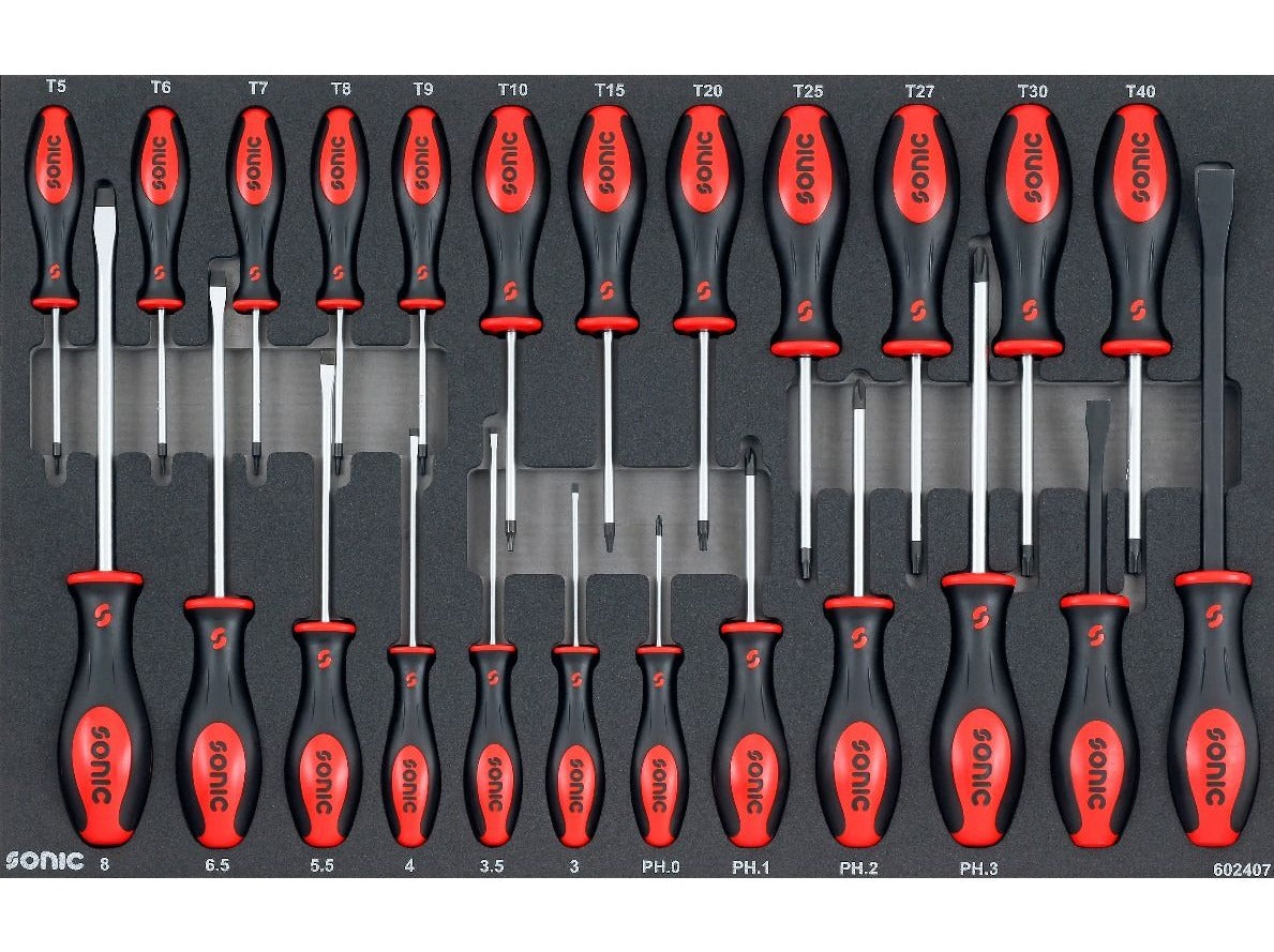 Sonic Foam System - Screwdriver Set - 24 Pieces - 26