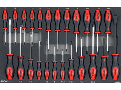 Sonic Foam System - Screwdriver Set - 24 Pieces - 26" (Medium)